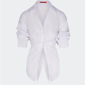 LOCH POPLIN BUTTON UP IN MACADAMIA